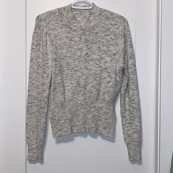 Back Wrap Sweater High Nick Salt & Pepper - Picture 1 of 3